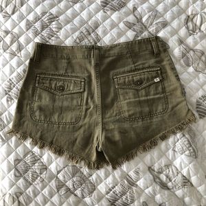 Rip Curl Cut Off Khaki/Green Shorts size 3